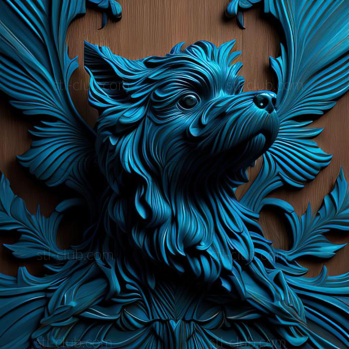 3D model st Blue Gascon Griffon dog (STL)